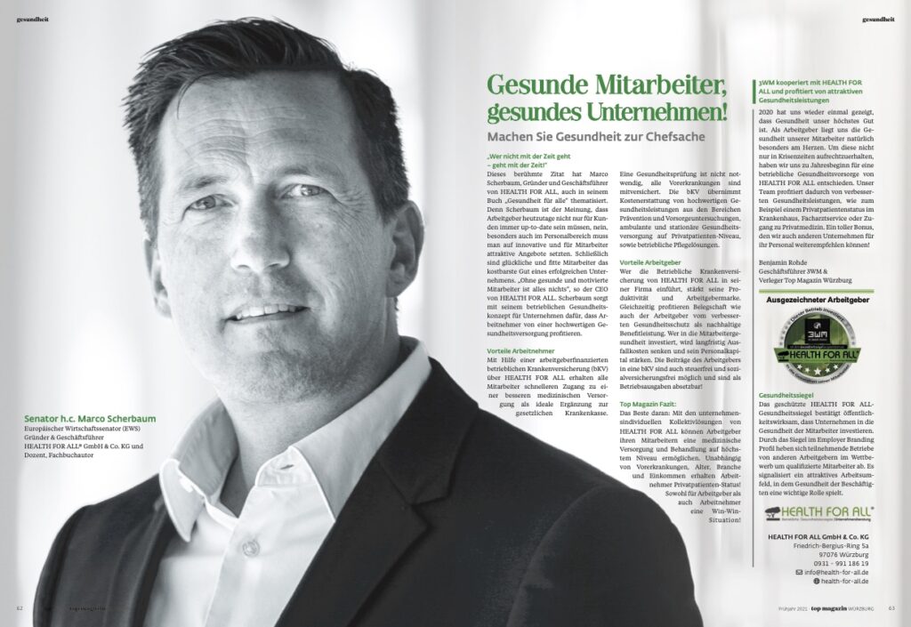 Top Magazin Ausgabe Frühjahr 2021 bKV HEALTH FOR ALL®