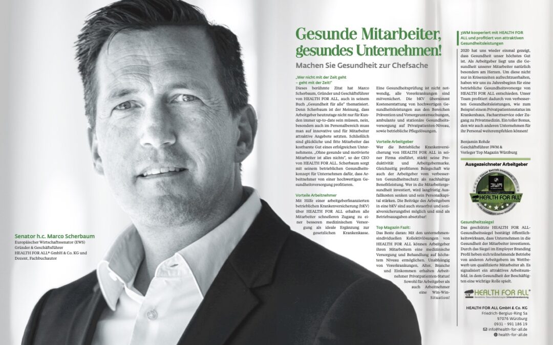 Top Magazin Ausgabe Frühjahr 2021 bKV HEALTH FOR ALL®